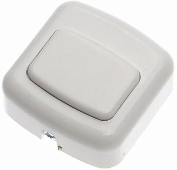 Кнопка для бытовых звонков Bylectrica А11-894, 1 А, 250 В, белый, IP20
