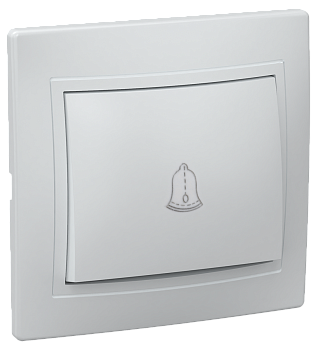 Кнопочный звонок KVARTA ВСк10-1-0-КБ, 10 А, 230 В, белый, GENERICA