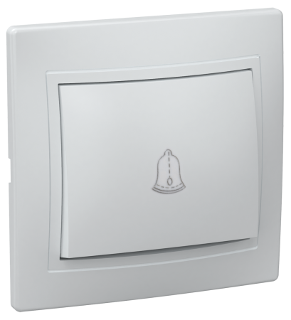 Кнопочный звонок KVARTA ВСк10-1-0-КБ, 10 А, 230 В, белый, GENERICA