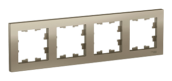 Рамка 4-местная AtlasDesign, шампань