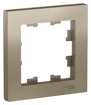 Рамка 1-местная AtlasDesign, шампань