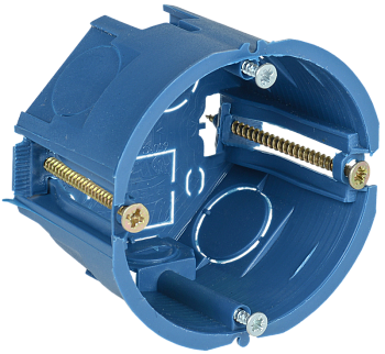 Коробка установочная для полых стен СЗ (68х45мм)  пластиковые лапки синяя GENERICA