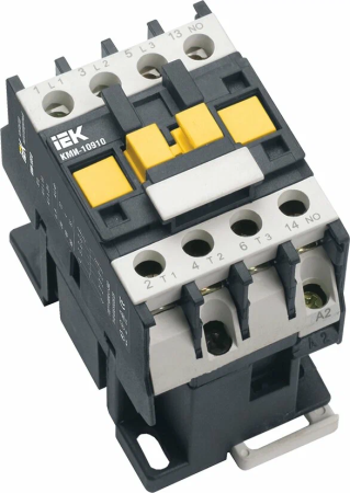 Контактор IEK КМИ-10910, 3Р, 9 А, 4 кВт, АС-3, напряжение управления 110 В АС, 1NO