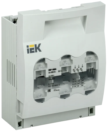 Предохранитель-выключатель-разъединитель ПВР-400А 3Р 690V (габарит 2) IP30 IEK