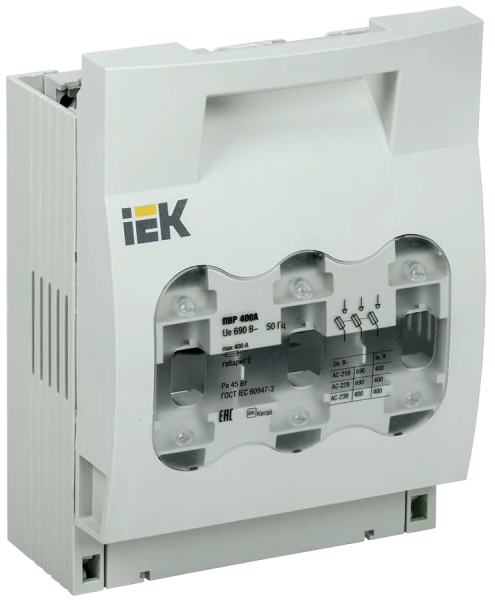 Предохранитель-выключатель-разъединитель ПВР-400А 3Р 690V (габарит 2) IP30 IEK