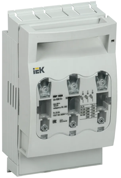 Предохранитель-выключатель-разъединитель ПВР-160А 3Р 690V (габарит 00) IP30 IEK