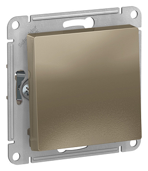 Переключатель перекрестный 1-клавишный AtlasDesign, схема 7, шампань