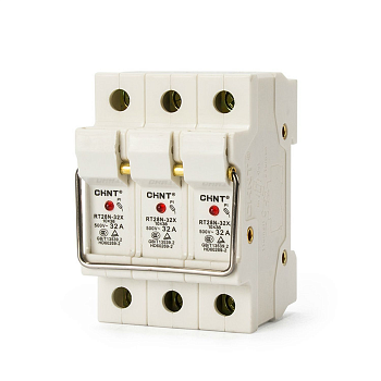 Держатель плавкой вставки с индикацией CHINT RT28N-32X, 3P, 10х38 мм