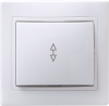 Выключатель 1-клавишный проходной KVARTA ВСп10-1-0-КБ, 10 А, 250 В, белый, GENERICA