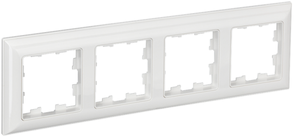 Рамка 4-местная Bylectrica СТИЛЬ, белая