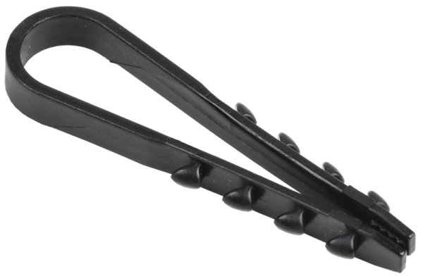 Дюбель хомут ДХ 5-10мм для круглого кабеля нейлон черный (100шт/упаковка) IEK