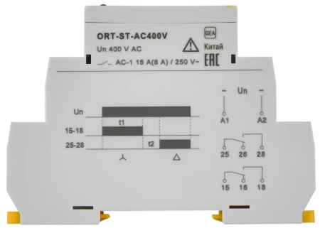 Реле пуска "звезда-треугольник" ORT-S2 2SPDT Uупр=12-230V AC/DC IEK