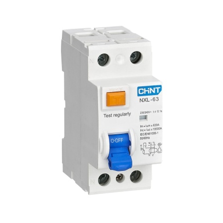 Выключатель дифференциальный (УЗО) NXL-63 1P+N 25A 30mA тип AC CHINT