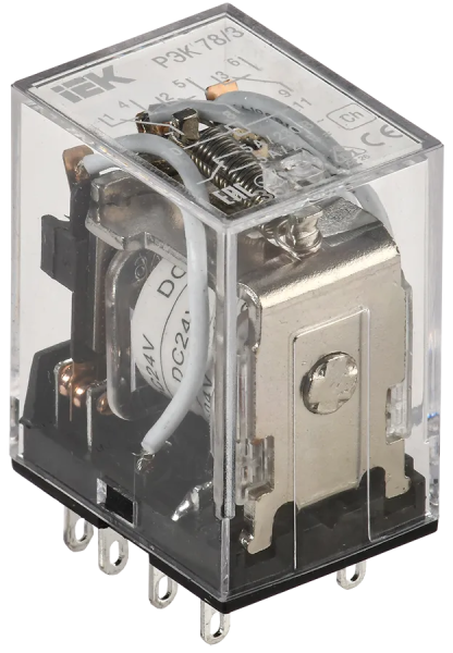 Реле промежуточное IEK РЭК78/3(MY3), 5 А, 3SPDT, напряжение управления 24 В DC
