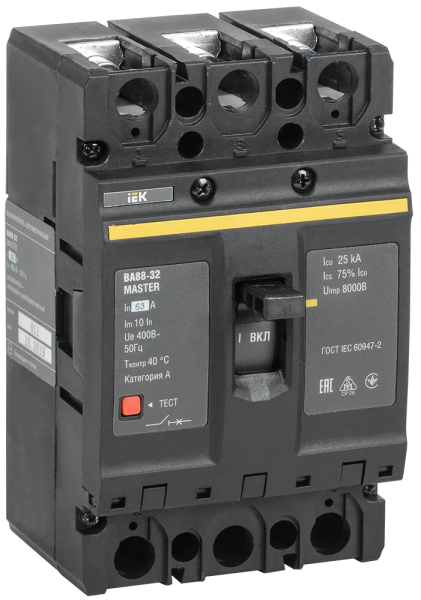 Автоматический выключатель ВА88-32 3Р 63А 25кА 690В MASTER IEK