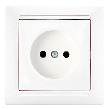 Розетка 1-местная Bylectrica СТИЛЬ РС16-305, 16 А, 250 В, без заземления, белый