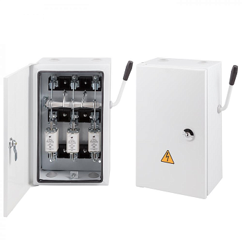 Ящик с рубильником и предохранителями БелТИЗ ЯРВ, 3Р, 100 А, 400 В, габарит 0, У2 IP54 (ЯБ1-100 и ЯРП-25)