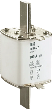 Плавкая вставка предохранителя IEK ППНИ-37, габарит 2, 100 А