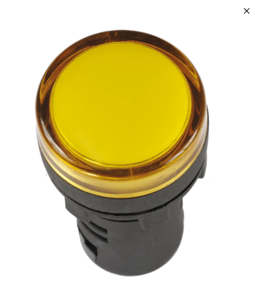 Лампа светосигнальная AD16DS(LED) 24V AC/DC желтый d16мм IP54 IEK