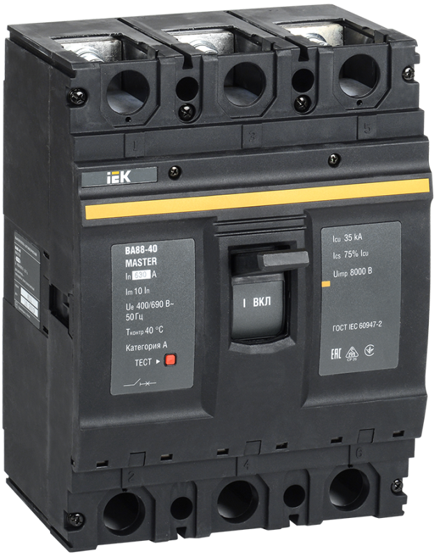 Автоматический выключатель силовой MASTER ВА88-40 3Р 630А 35кА 690V IEK