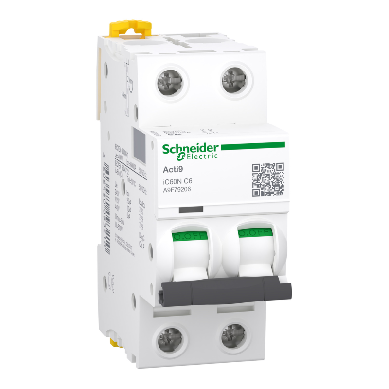 Автоматический выключатель Schneider Acti9 iC60N, 2P, 6 A, 6 кА, С — фото, характеристики