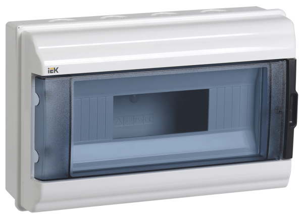 Корпус щита пластиковый IEK KREPTA5 КМПн-12, пломбируемый, навесной, прозрачная дверь, IP55
