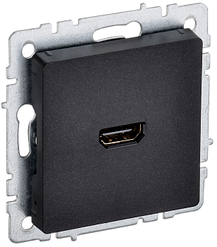 Розетка HDMI IEK BRITE РHDMI-0-БрЧ, черная