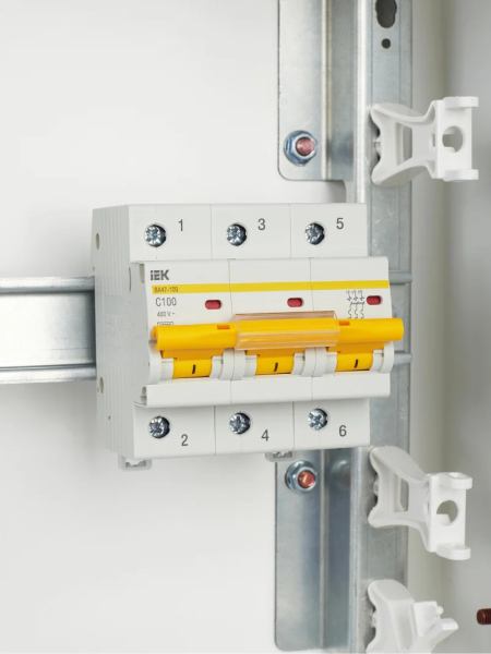 Автоматический выключатель IEK ВА47-100, 3Р, 100 А, 10 кА, С