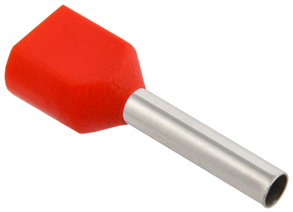 Наконечник двойной НШВИ(2) 1.5-12 под провод 1.5мм2 (100шт/упаковка) красный IEK